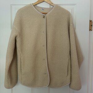 UNIQLO Boa Fleece Relaxed Cardigan Womens Small